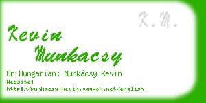 kevin munkacsy business card